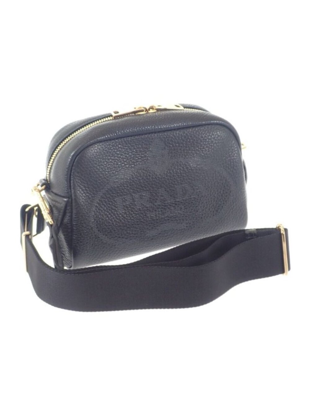 Prada Vitello Daino Shoulder Bag Leather Nero Black
